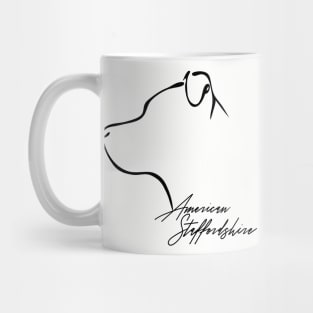 Proud American Staffordshire Terrier profile dog lover Mug